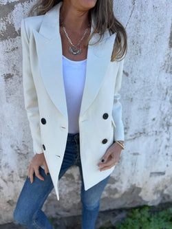 Full Size Collared Neck Long Sleeve Blazer