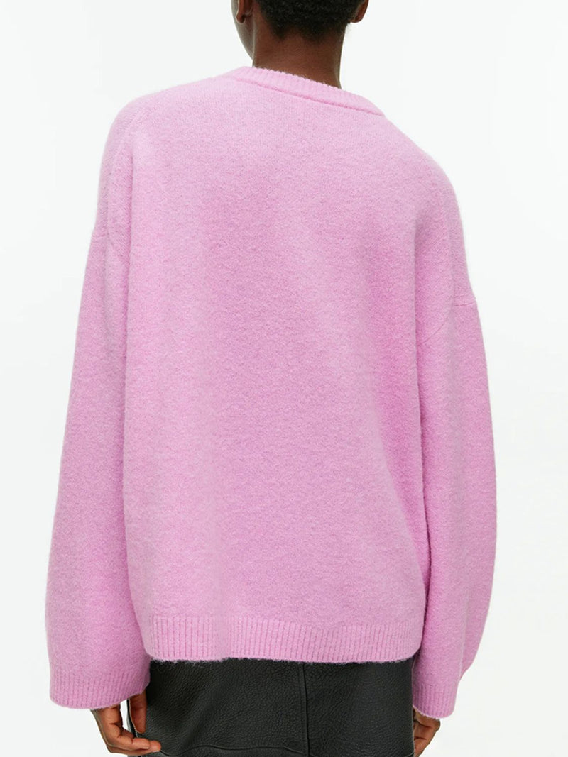 Round Neck Drop Shoulder Sweater