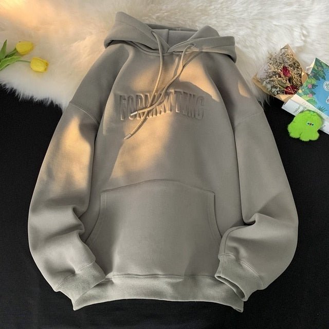 "Winter Letter Thicken Hoodies - SPENDAZE