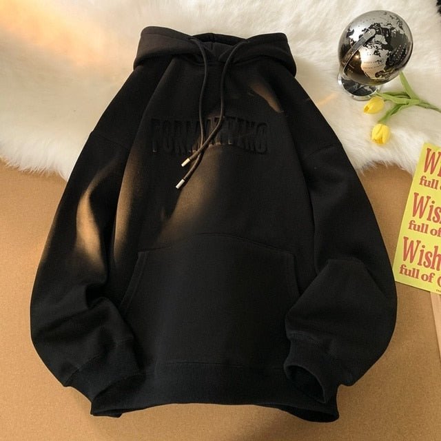 "Winter Letter Thicken Hoodies - SPENDAZE